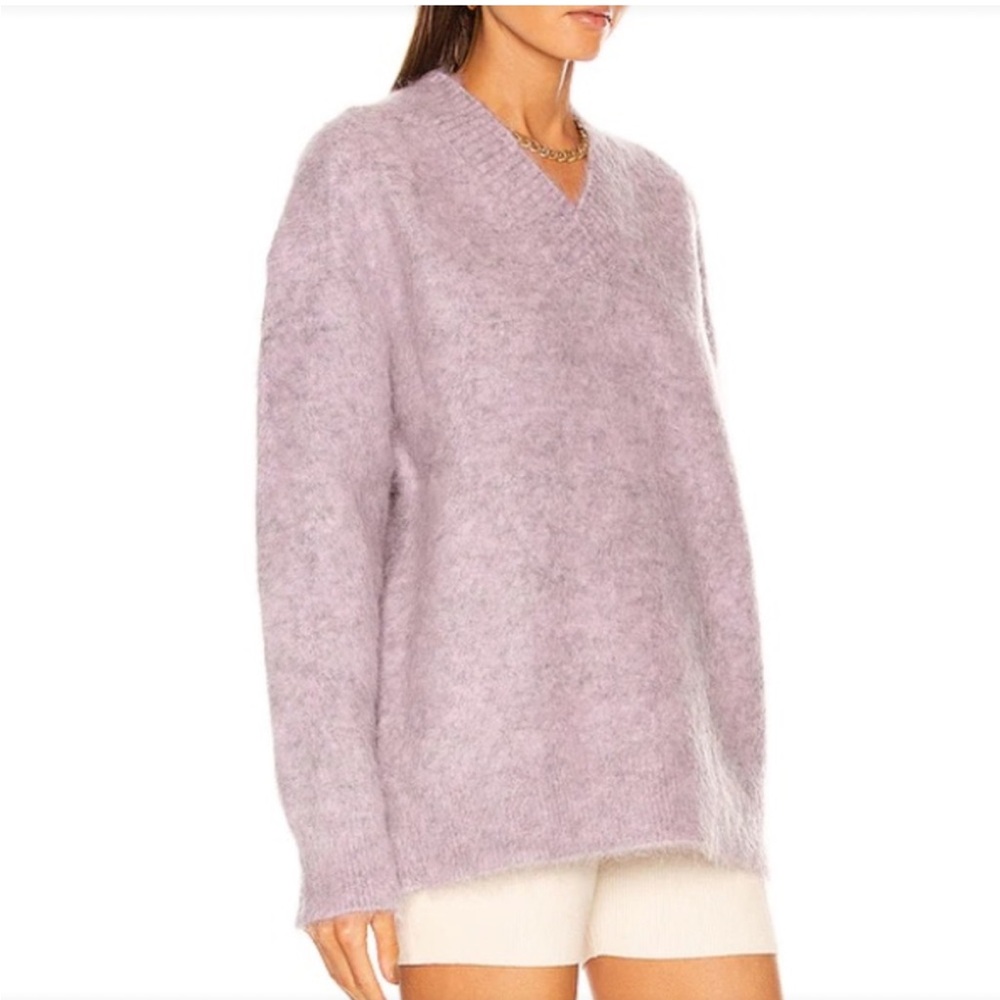 ACNE studios mohair blend vneck sweater- purple-size Medium- excellent condition